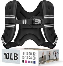 10 lb Weighted Vest for Endurance Training Running Unisex Men Women Blac... - $30.64