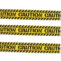 Zombie Prop Building-CAUTION-Barricade Fright Tape-Costume Party Decorat... - $2.94