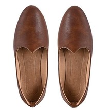 Mens Jutti faux leather loafer Nagra Mojari ethnic Shoe Brown Curve,US size 7-11 - £38.44 GBP