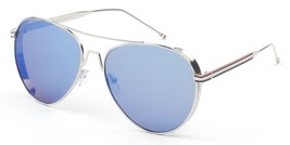Classic Metal Circle Round Mirrored Oversized Aviator Fashion Sunglasses for Men - £22.37 GBP