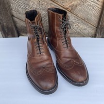 Cole Haan Wingtip Men&#39;s Chukka Boots size 11.5 Brown Leather Zip C08656 - £38.86 GBP