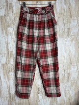 H&amp;M Plaid Grunge Style Pants Size 4 Women&#39;s Punk Stretch Tapered - $334.80 MXN