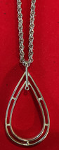 Vintage Silver Tone Necklace and Pendant - Approx 20  Inches - £9.03 GBP