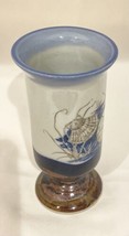 Vintage Otagiri Footed Pedestal Mug Seashell Irish Cup Stoneware 5 1/2&quot; H - £10.09 GBP