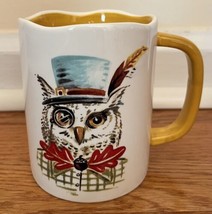 Autumn Owl Mug Angela Staehling Sketchbook Series 16 oz scalloped rim ceramic - £11.84 GBP