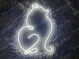 Cat Line Art | LED Neon Sign - £103.89 GBP+