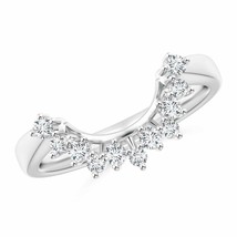 ANGARA Diamond Curved Wedding Band in 14K Gold Size 3-13 (Grade-GVS2, 0.26 Ctw) - £862.39 GBP