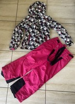 Girls Pink Columbia Jacket &amp; Pants Ski Snow Suit 14/16 Omni-Tech Waterproof - £38.77 GBP