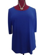 Love Scarlett Women Electric Blue  3/4 Sleeve Top Size XL "New with tag" - £9.55 GBP