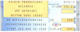 Vtg Joe Satriani Ticket Stub March 21 1990 Dayton Ohio - $24.74