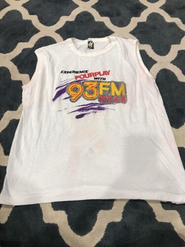 93 FM WZAK Esperienza Fourplay Maglietta Vintage Large Cutoff - £187.23 GBP