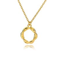 Twist Round Necklace For Women Stainless Steel Gold Chain Necklaces Jewe... - £19.92 GBP