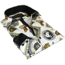 Mens Sports Dress Shirts By AXXESS From Turkey 100% Egyptian Cotton 622-12 White image 2