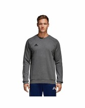 adidas Men&#39;s Essentials Core18 Pullover Sweatshirt Dark Grey CV3960 Size... - $30.47