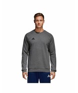 adidas Men&#39;s Essentials Core18 Pullover Sweatshirt Dark Grey CV3960 Size... - £23.96 GBP
