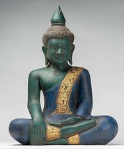 Antik Khmer Stil Se Asien Sitzender Holz Erleuchtung Buddha Statue - 70c... - $1,366.09