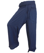 FISA12 darkblue Fisherman Pants Fisher Wrap Thai Yoga pants trousers Sport - £13.53 GBP