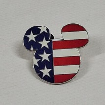 Disney Mickey Mouse American Flag Pin Patriotic Red White Blue Stars Stripes  - £7.05 GBP