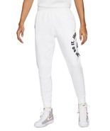 Nike Mens Sportswear Jdi Circle Logo Print Fleece Joggers,White,X-Large - £43.25 GBP