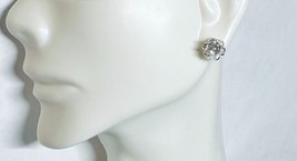 Vintage NOS 1970&#39;s Buttercup Stud Earrings w/Synthetic White Sapphires (... - $45.82
