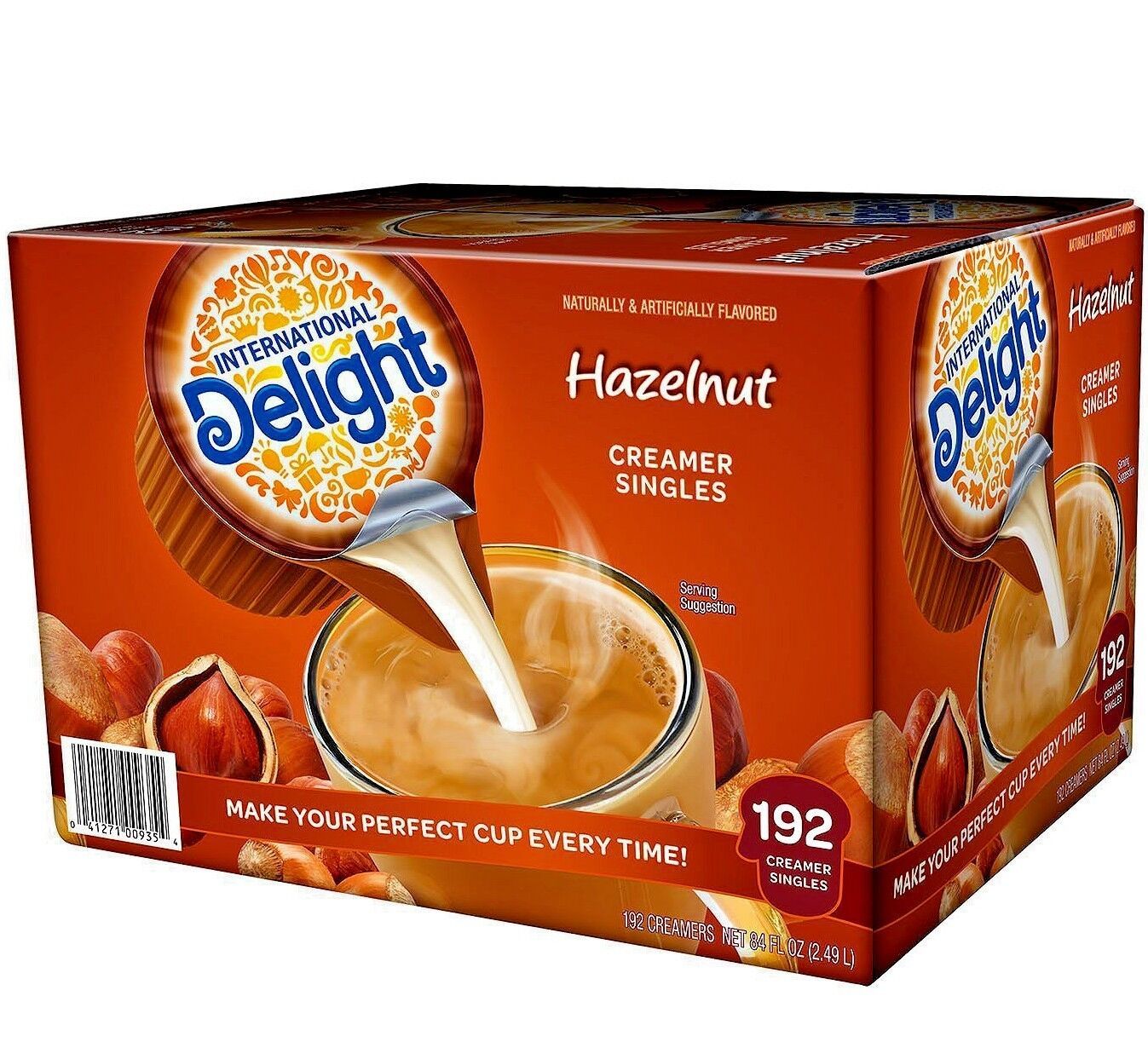 International Delight Hazelnut Liquid Creamer, 192-Count Single-Serve Packages - $22.26