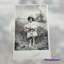 Vintage RPPC Postcard Lena Pretty Little Dutch Girl Picking Flowers 1915... - $1.00