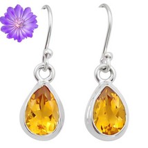 Yellow Citrine Gemstone 925 Silver Earring Handmade Jewelry Earring 1 - £7.46 GBP