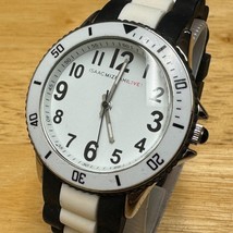 Isaac Mizrah Quartz Watch Unisex Black White Japan Movt Analog New Battery - £16.52 GBP