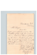 1884 Handwritten Letter John A Brundick Providence Rhode Island Family H... - $37.01