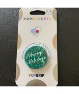 PopSockets PopGrip Cell Phone Grip &amp; Stand with Swappable top- Happy Hol... - £8.00 GBP