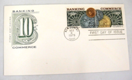 Banking Commerce FDC Farnam Cachet 1st Day Issue New York NY 1975 2 10¢ Stamps - £1.19 GBP