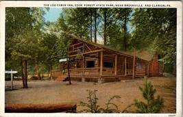 Brookville Pennsylvania Log Cabin Cook Forest State Park nr Clarion Postcard Y19 - £15.77 GBP