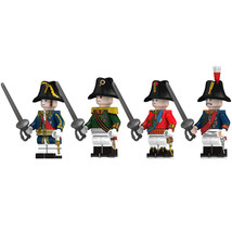 4Pcs Napoleonic Wars Minifigures Gebhard Von Blucher Arthur Wellesley Mi... - £14.62 GBP