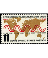 1965 11c International Telecommunications Union Scott 1274 Mint F/VF NH - $0.99