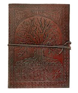HG-LTHR 18 cm Tree of life Leather Blank Book grimoire leather journal b... - £23.54 GBP