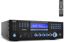 Pyle 4-Channel Wireless Bluetooth Power Amplifier - 1000W Stereo Speaker, Black - $195.99