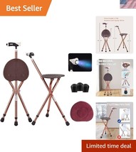 Lightweight Folding Cane with Seat &amp; Tripod Design - Ideal for Seniors - $68.99