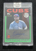 Nico Herner 2021 Topps Clearly Authentic Auto Green 76/99 Chicago Cubs - £36.57 GBP