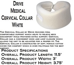 Drive Medical Cervical Collar White - £10.87 GBP