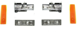 Headlights For GMC Truck 1990 1991 1992 1993 Yukon With Signal Lights Re... - $149.56