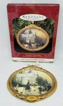 Hallmark Keepsake Thomas Kinkade Victorian Christmas Ornament Ceramic 1997 - $3.99