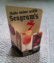 001 VTG Rare 1984 Make Mine With Seagram&#39;s Cardboard Table Stand Up Unus... - £7.88 GBP