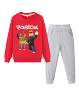 WM Roblox Kid Child Hoodie Sweatpants Red Type Wave Pullover Sweatshirt ... - £21.49 GBP