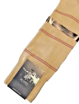 Punto Mens Dress Socks Egyptian Cotton 10-13 Light Khaki Beige Striped S... - $26.43