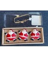 3 Christmas Floating Candles Santa Claus Holiday Red &amp; White Gift Box Set - $10.99