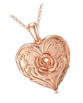 Sunflower/Rose/Daisy Heart Locket Necklace That to - £204.72 GBP