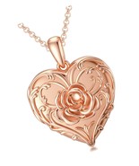 Sunflower/Rose/Daisy Heart Locket Necklace That to - £201.39 GBP