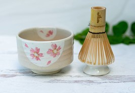 Handcrafted Ceramic Matcha Set - Japanese Matcha Bowl, Bamboo Matcha Whisk and W - £31.63 GBP