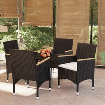 Garden Dining Set Black PE Rattan Medium Garden Dining Set - €504,96 EUR