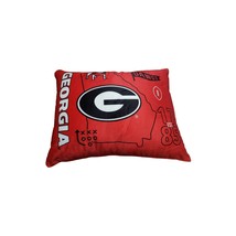 Georgia Bulldogs Team Collage Plush Pillows Red / Black 20x26&quot; Lot of 2 - £59.49 GBP